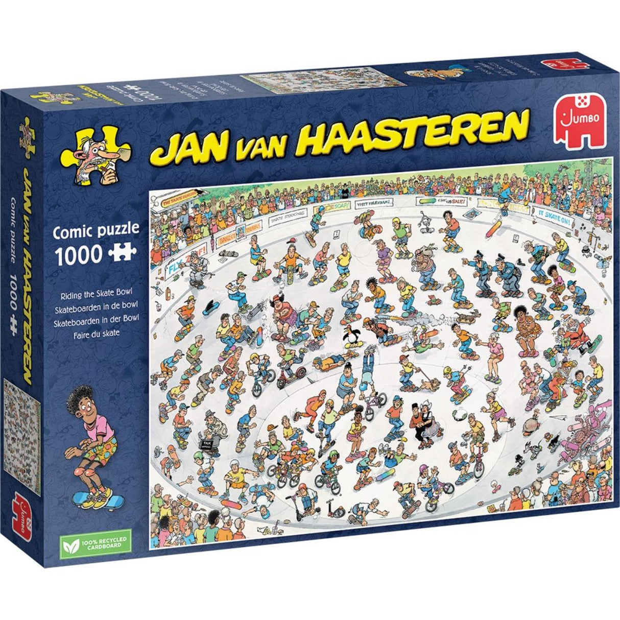 Jan van Haasteren jigsaw puzzle - skateboarding in the bowl, 1000 pcs.