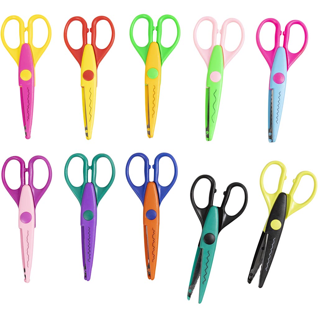 Creativ Company pattern shears, l: 16 cm, 10 pc 1 box