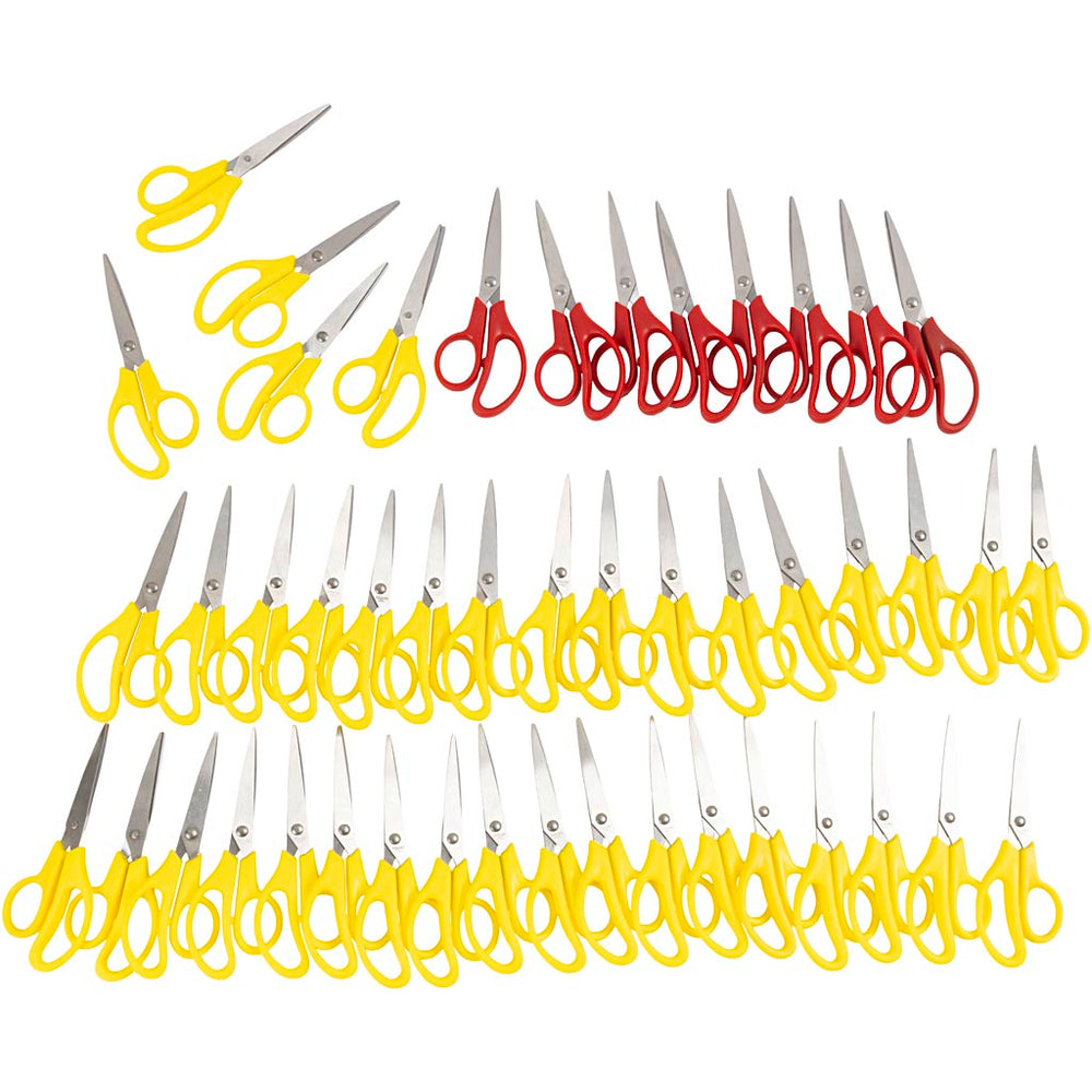 Creativ company children's scissors, l: 12.5 cm, pointed, right-left handed, 48 pieces in 1 box
