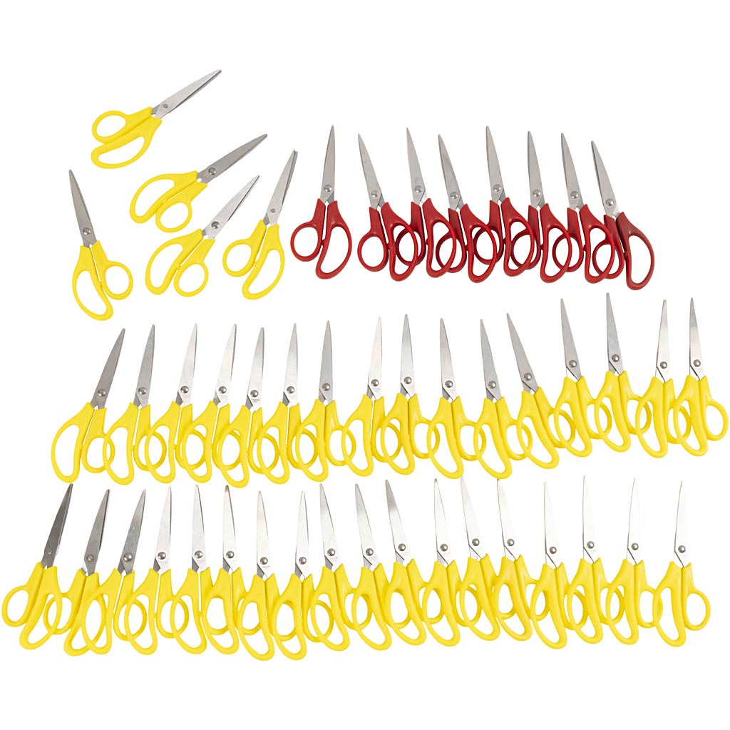 Creativ company children's scissors, l: 12.5 cm, pointed, right-left handed, 48 pieces in 1 box
