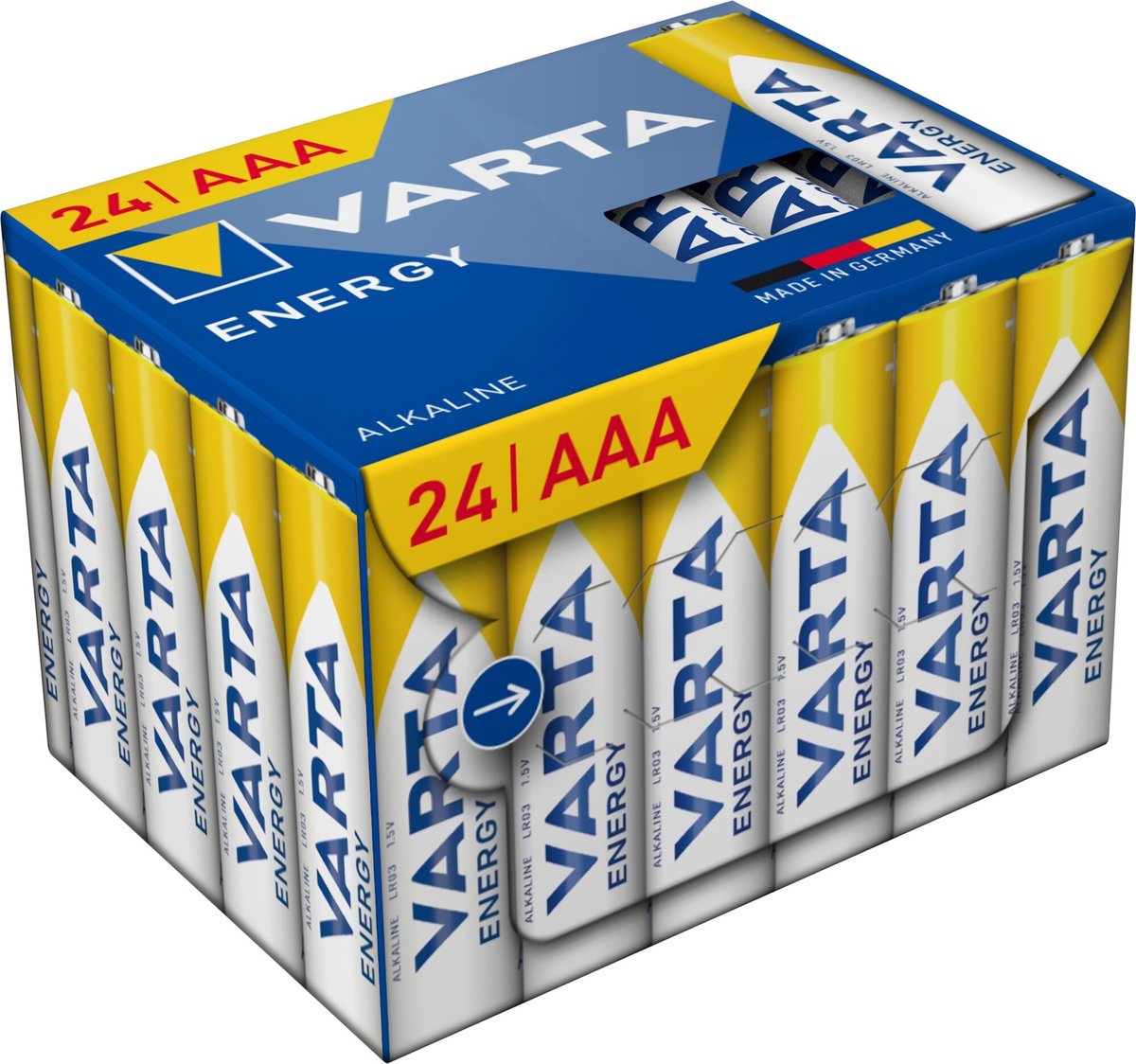 Varta batterij energy alkaline aaa lr03 (box = 24stuks)