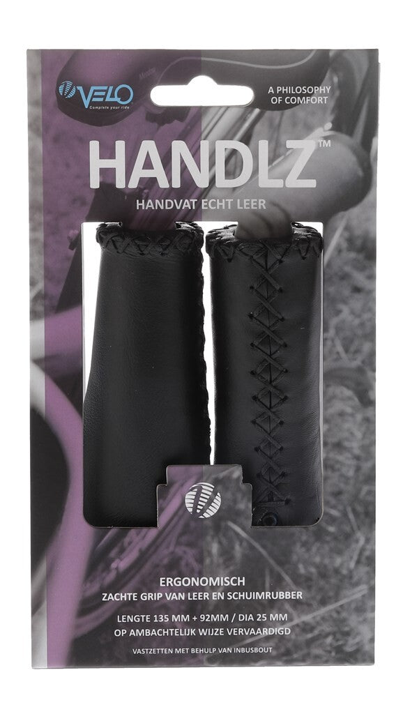 Velo ročaj usnje ergo 92 135 mm črna