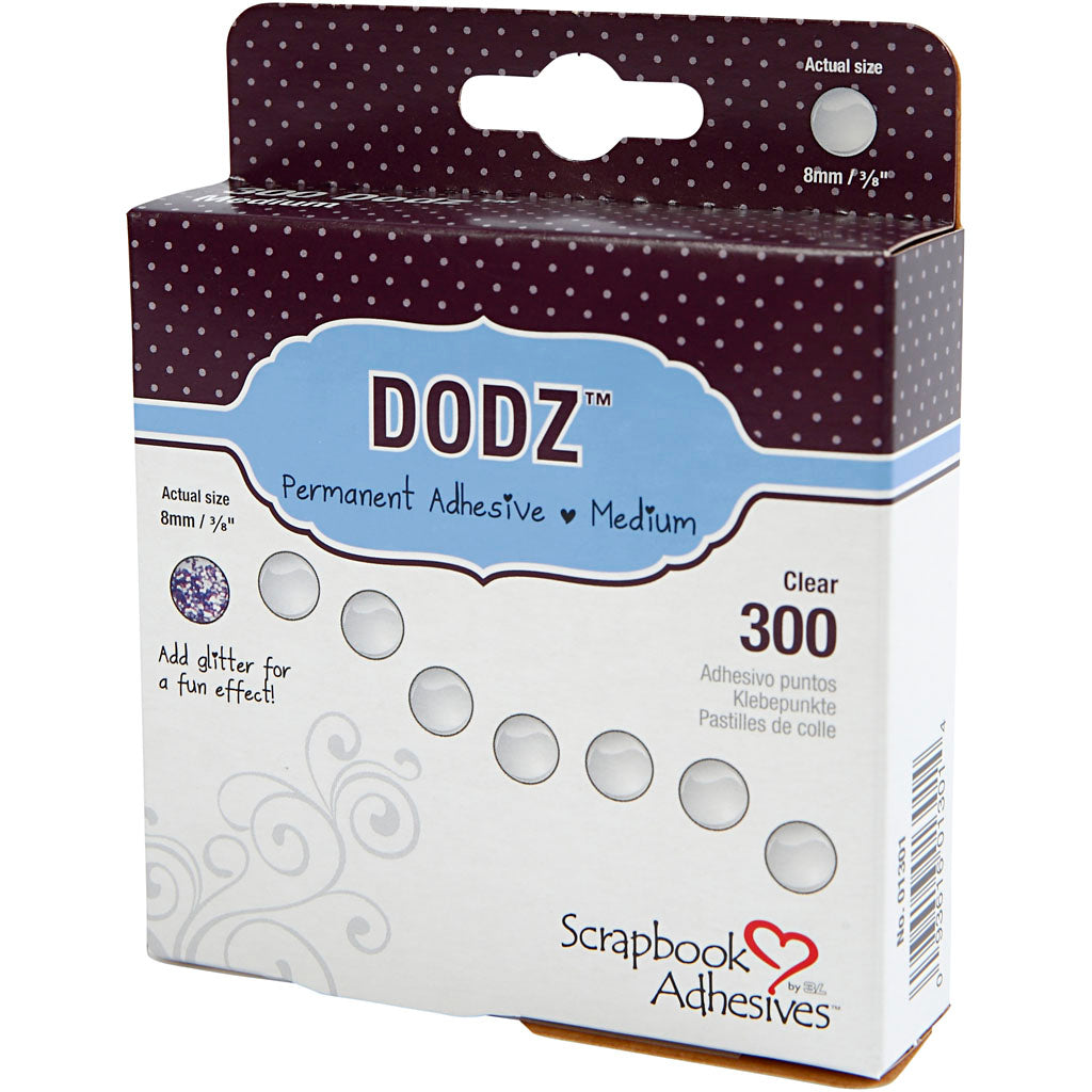 Dodz self-adhesive dots, d 8 mm, thickness 0.5 mm, medium, 300 pieces 1 box