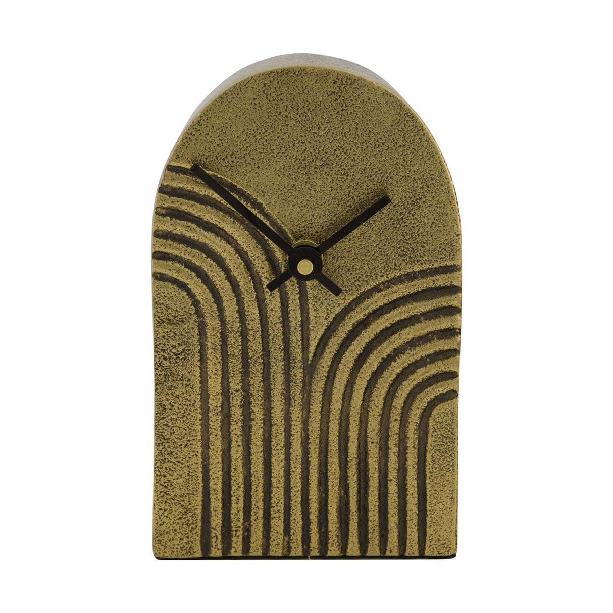 Dijk natural collections klok aluminium goud 10x4x16,5cm