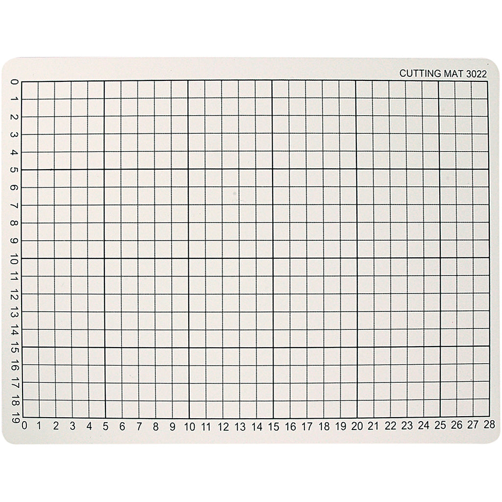Rubber Cutting Mat with Grid Lines, 22x30cm