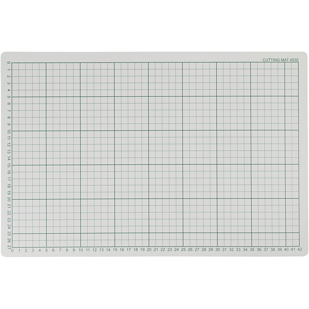 Rubber Cutting Mat with Grid Lines, 30x45cm