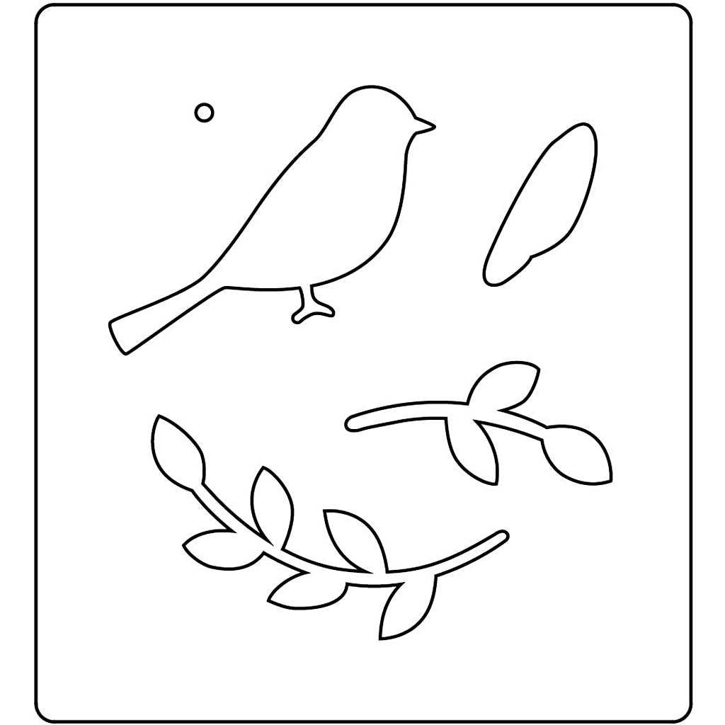 Creativ company cutting die, bird, size 14x15.25 cm, thickness 15 mm, 1 piece