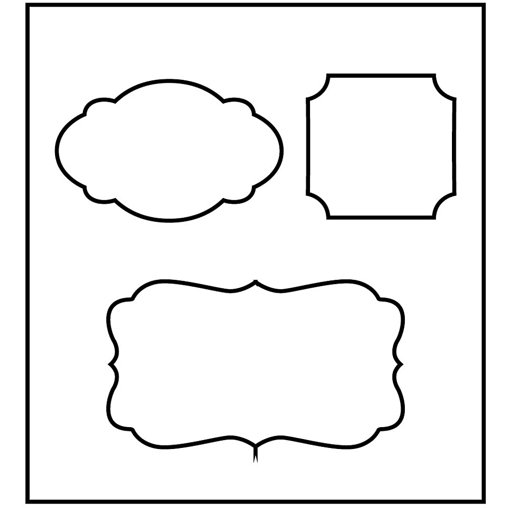 Creativ company cutting die, label, size 14x15.25 cm, thickness 15 mm, 1 piece