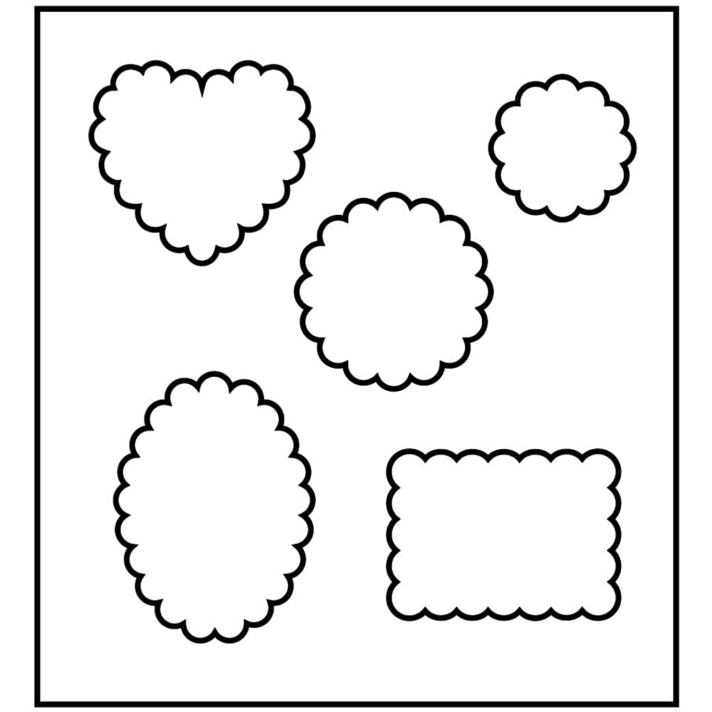 Creativ company cutting die, shape with rounded edges, size 14x15.25 cm, thickness 15 mm, 1 piece