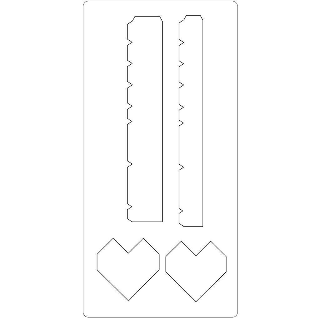 Creativ company cutting die, heart box, size 15.2 x 30.37 cm, thickness 15 mm, 1 piece