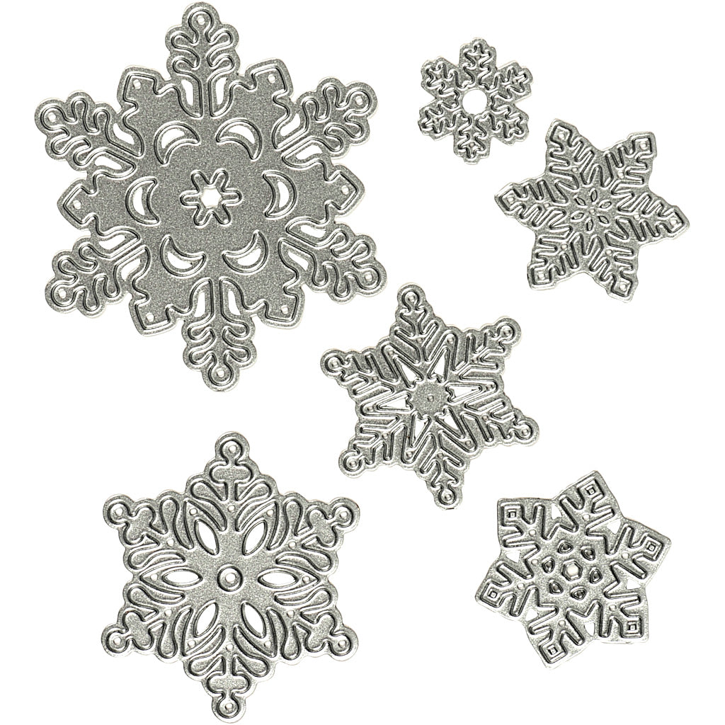 Creativ company cutting die, snowflakes, d 2-6 cm, 1 piece