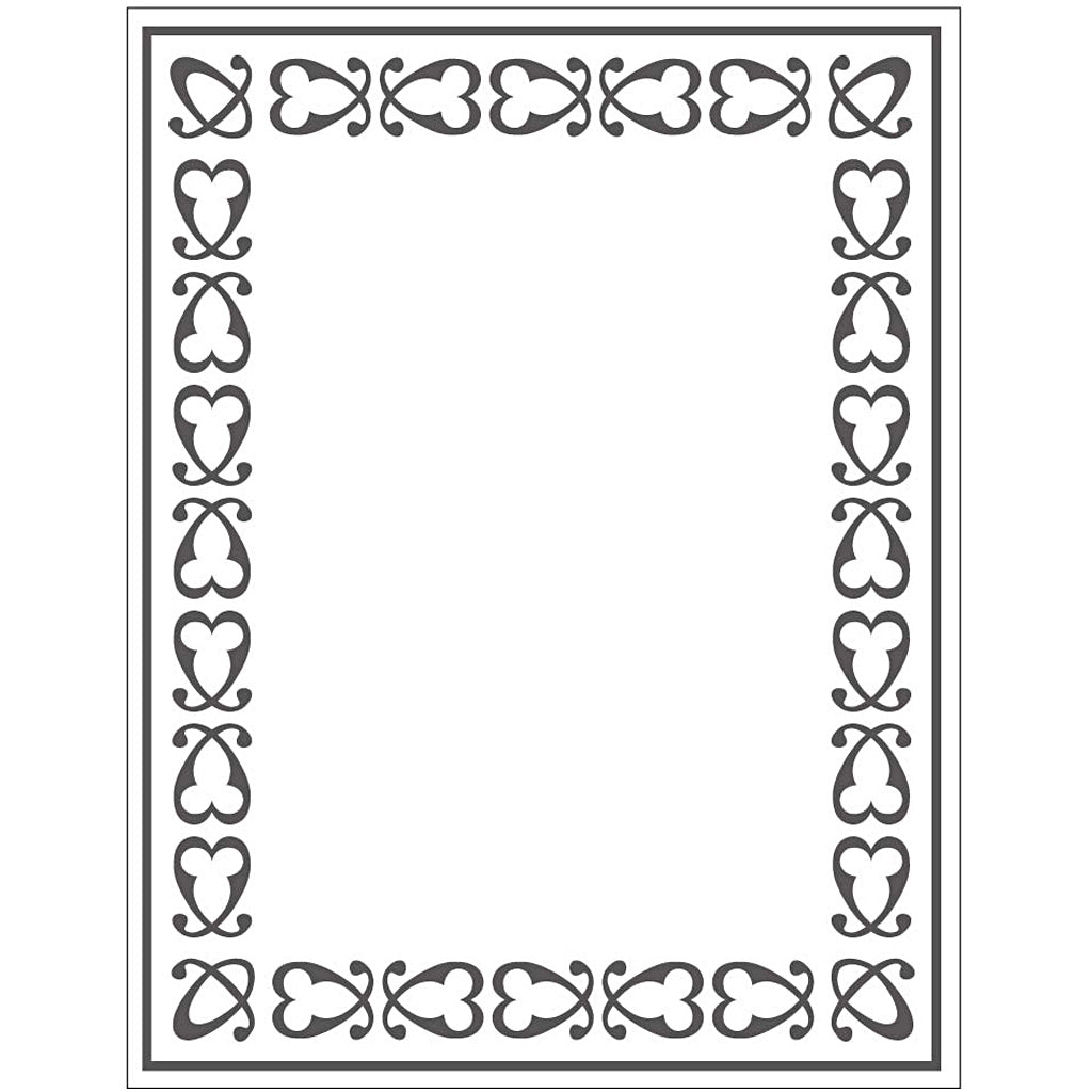 Creativ company embossing folder, frame, size 11x14 cm, thickness 2 mm, 1 piece
