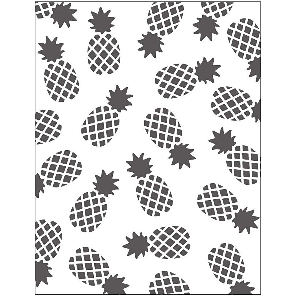 Creativ company embossing folder, pineapple, size 11x14 cm, thickness 2 mm, 1 piece