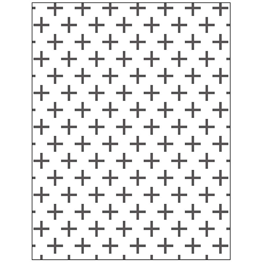 Creativ company embossing folder, crosses, size 11x14 cm, thickness 2 mm, 1 piece