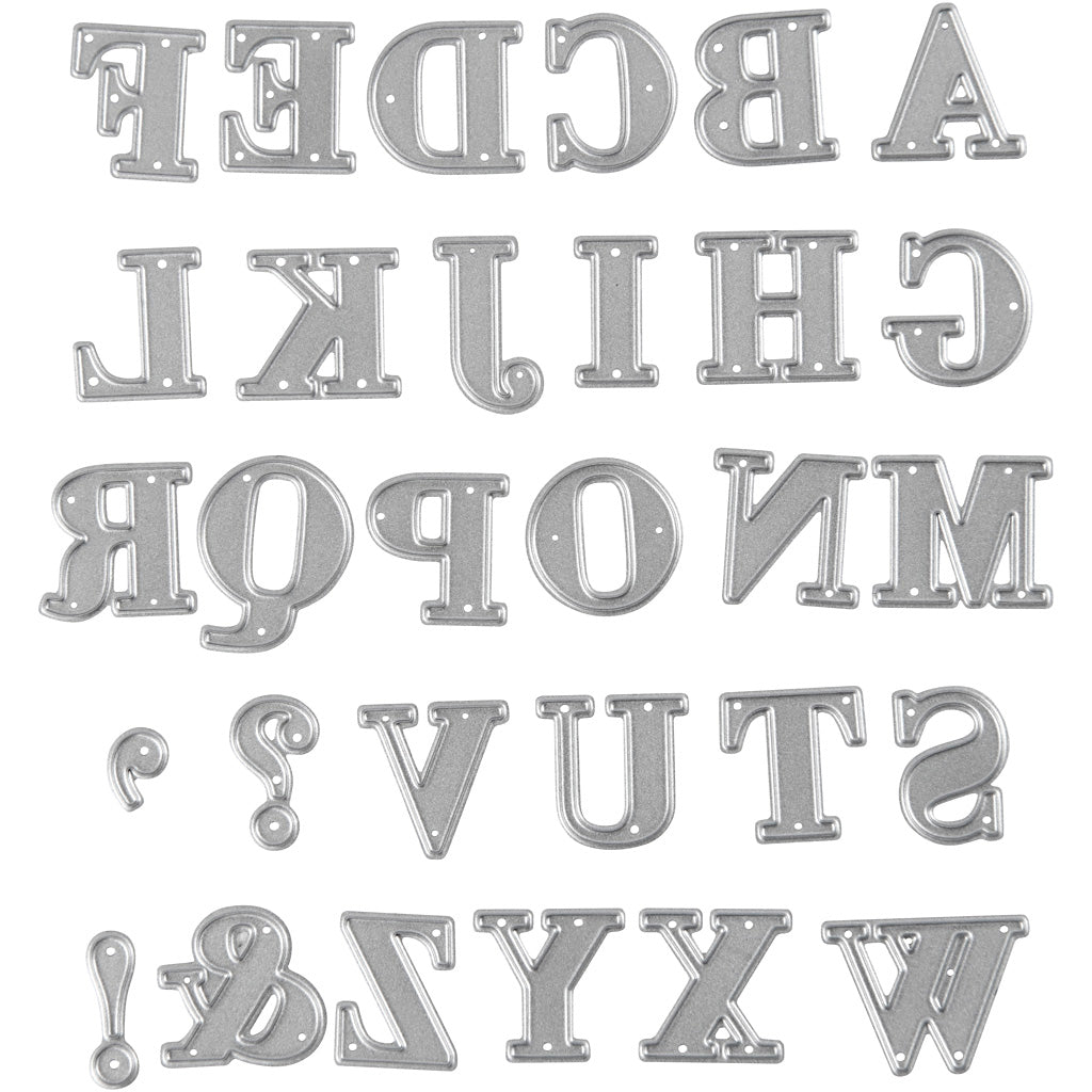 Creativ company cutting die, alphabet, size 2x1.5-2.5 cm, 1 piece