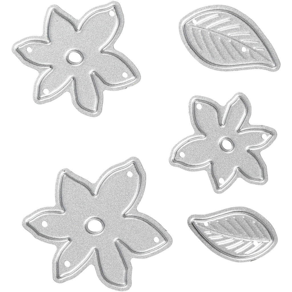 Creativ company punching and embossing dies, small plants, size 2-5x1.2-5 cm, 1 piece