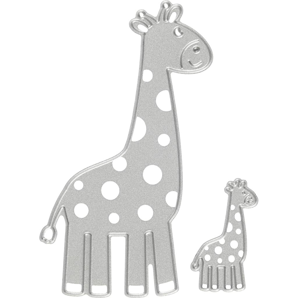 Creativ company cutting and embossing dies, giraffe, dimensions 54x92+21x35 mm, 1 piece