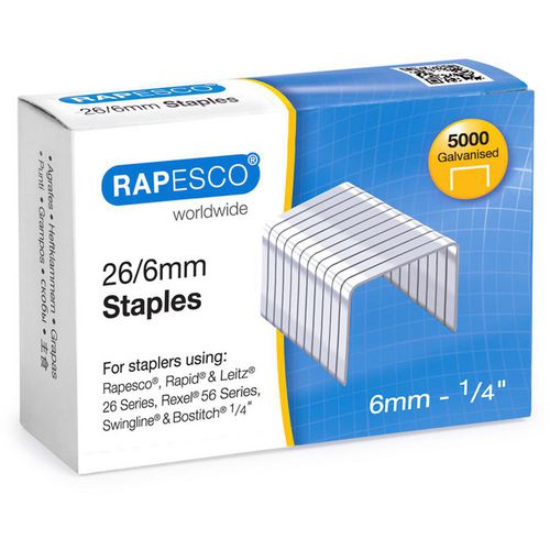 Merkloos sans marque nietjes rapesco s11662z3 staal zilver pak van 5000