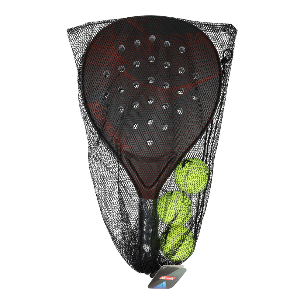 Adrenix Padel Set Raquet con 3 bolas - Rojo