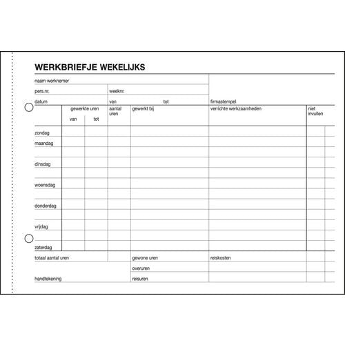 Sigel werkbriefje a5 wit 210 mm x 125 mm x 8 mm