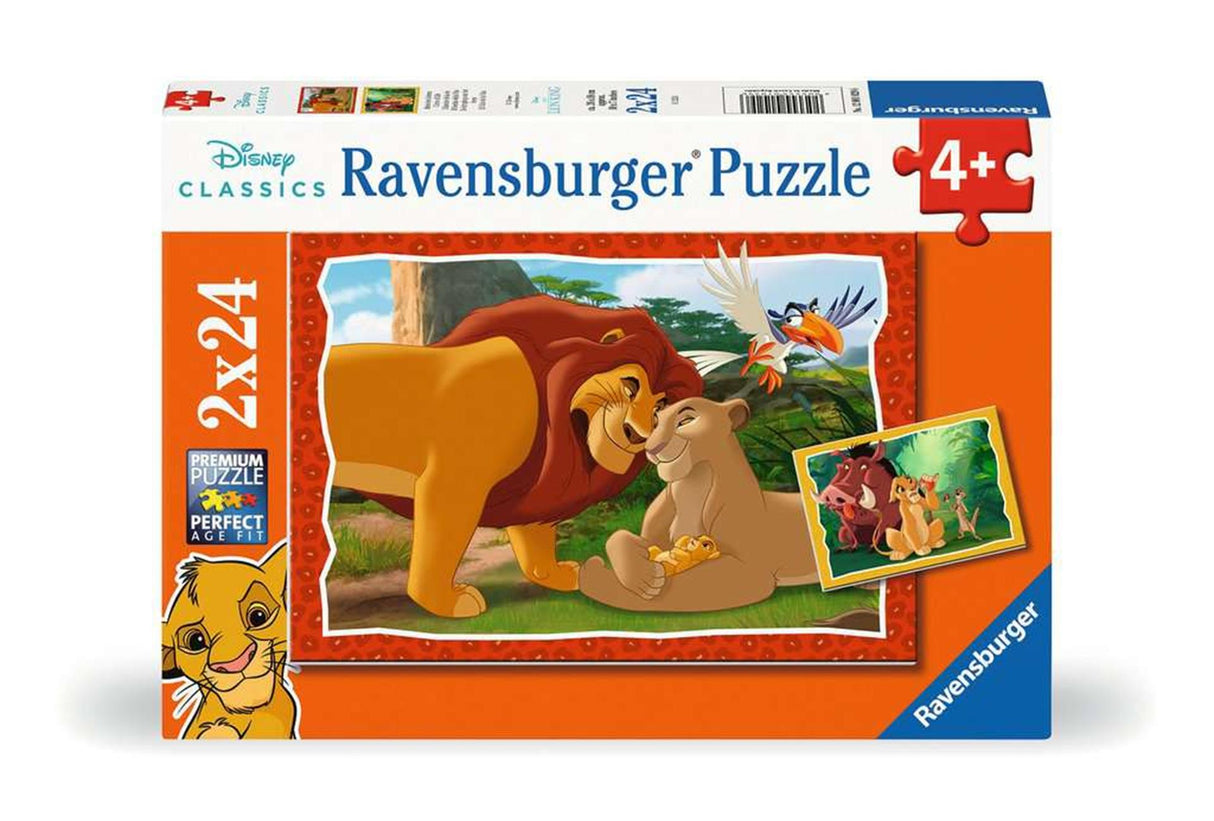 Ravensburger puzzle leví kráľ 2x24ks