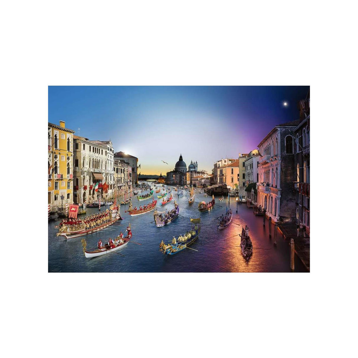 Ravensburger rompecabezas Venecia del día a la noche - 1000 piezas.