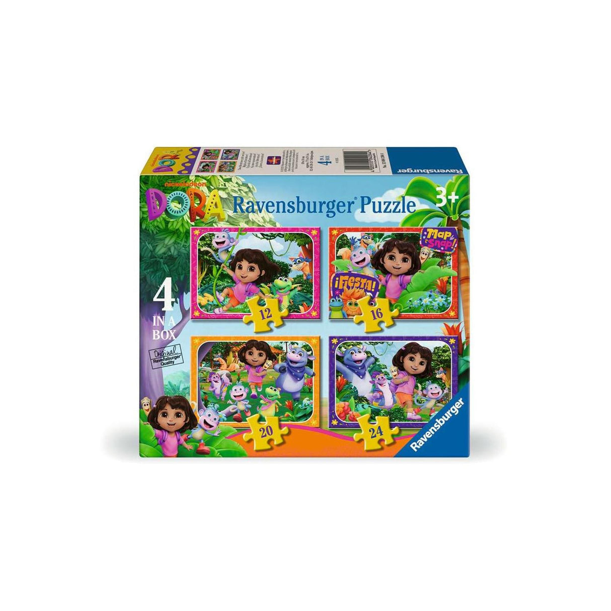 Ravensburger Puzzel Dora den Explorer maach mat der Aventure! - 4 Puzzel