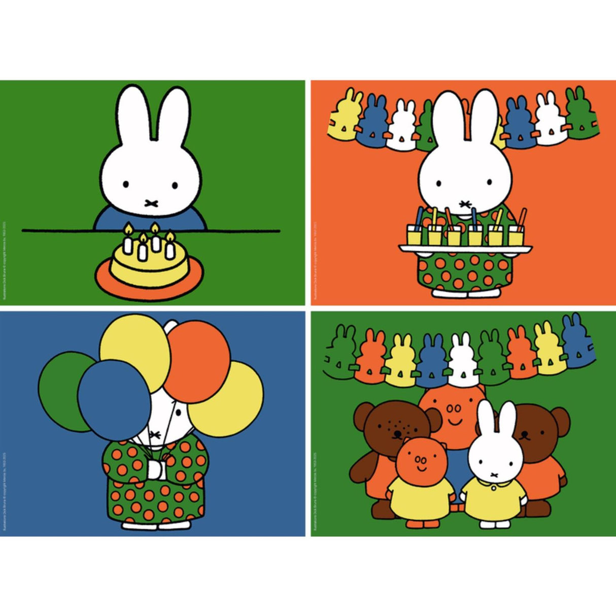 Skládačka Ravensburger 4v1 Miffy 70 let