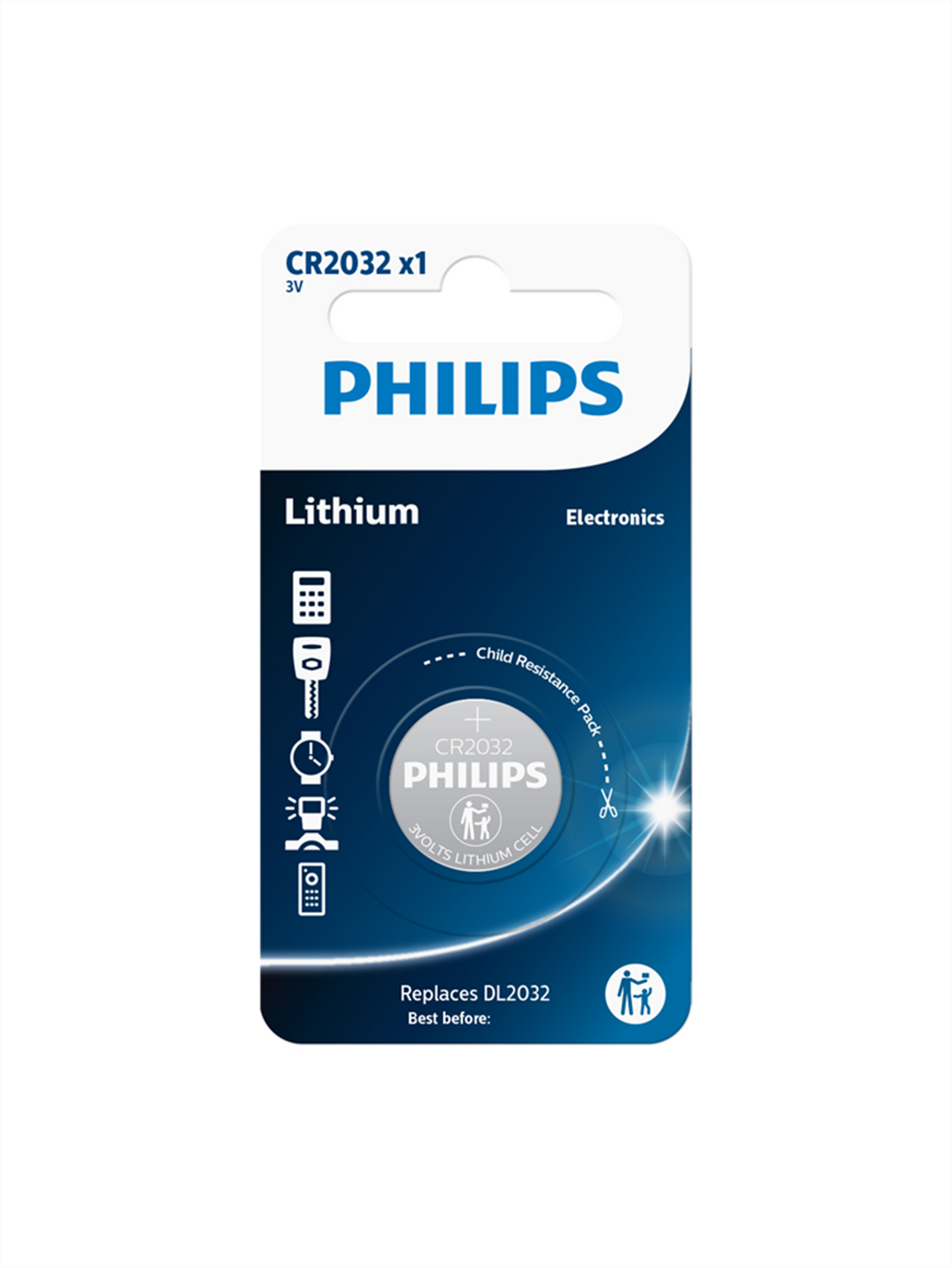 Varta philips lithium cr2032 3v batterij