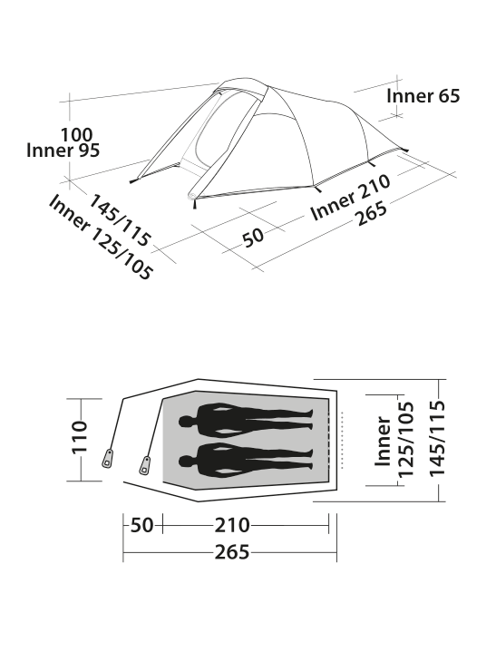Kompaktný stan Easy camp energy 200