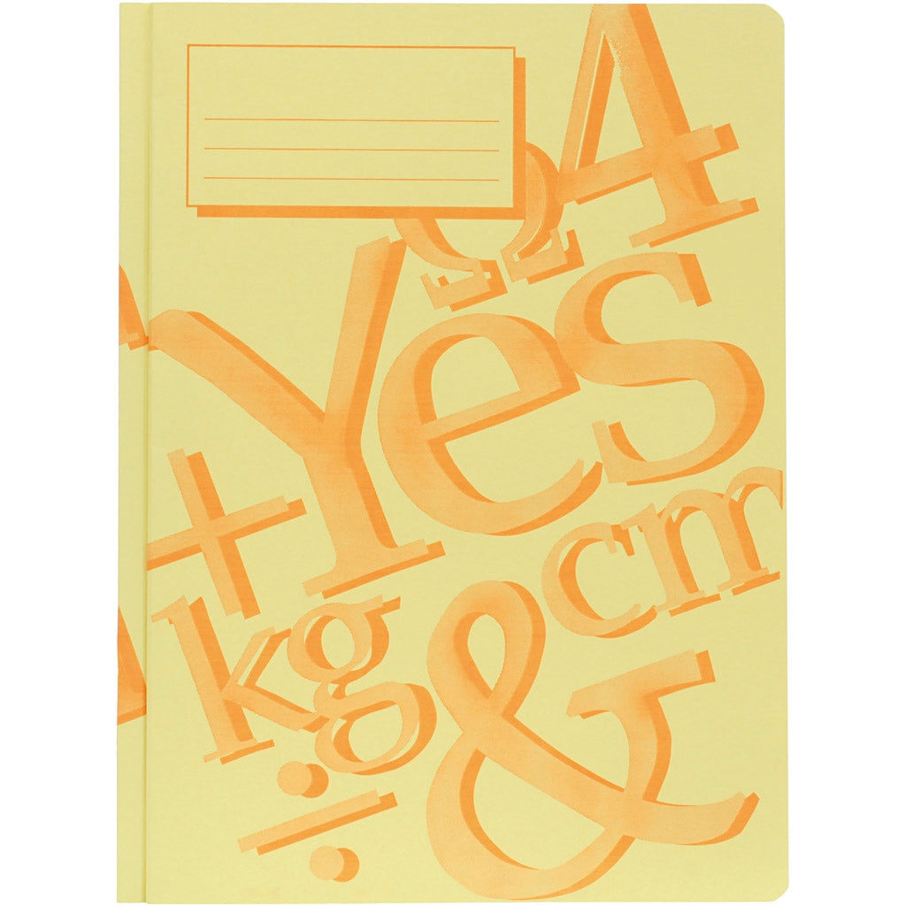 Workbook, A4, yellow, 100 pieces 1 box