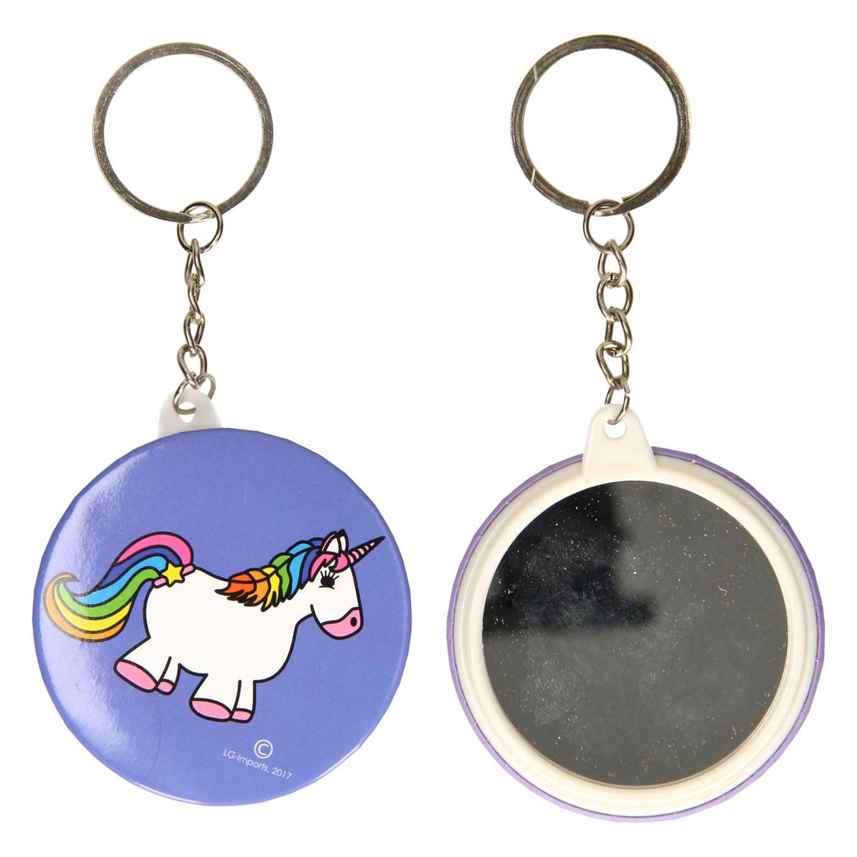 Duckiez keychain with mirror unicorn