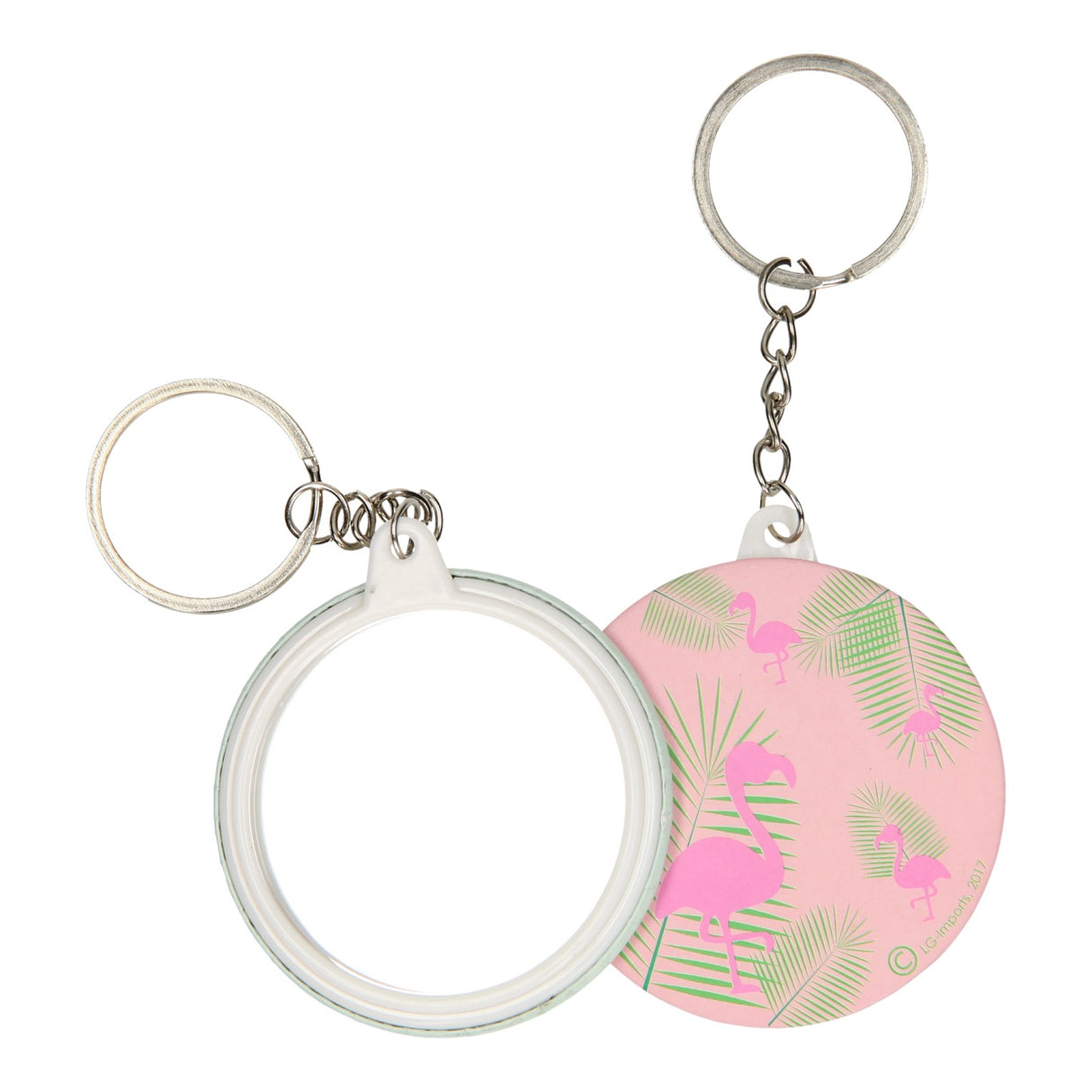 LG-imports key ring flamingo with mirror