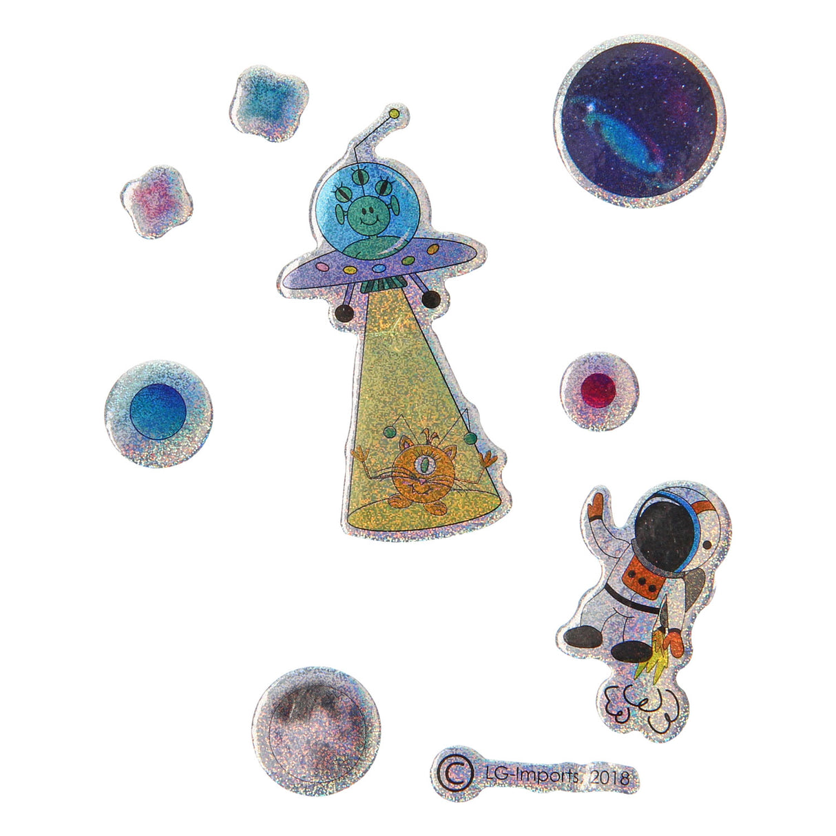 Duckiez stickers space travel glitter