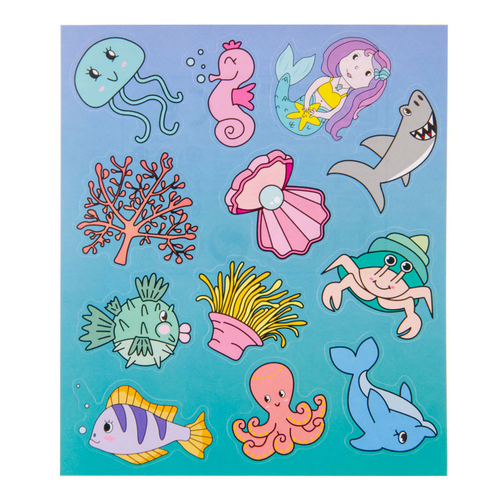 Duckiez sticker sheet sea animals