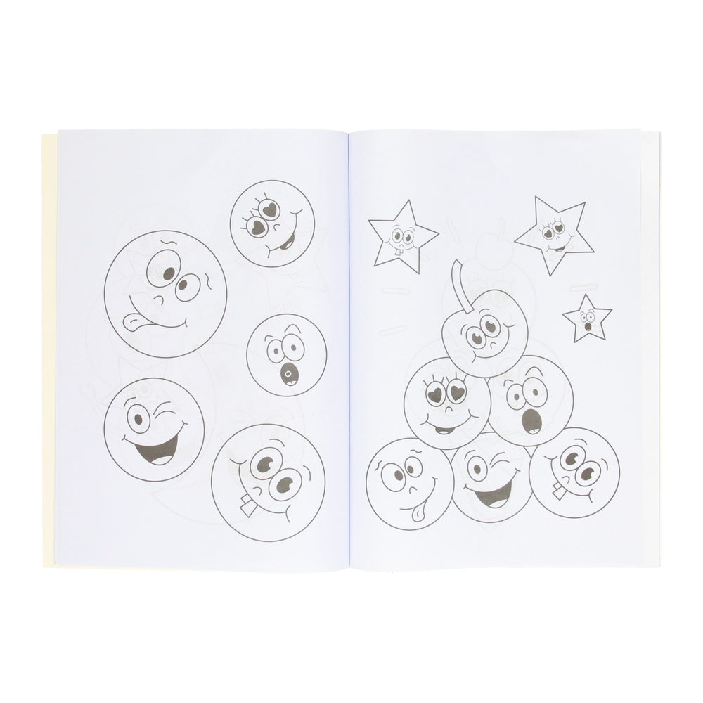 Duckiez kleurboek met stickervel lachgezicht
