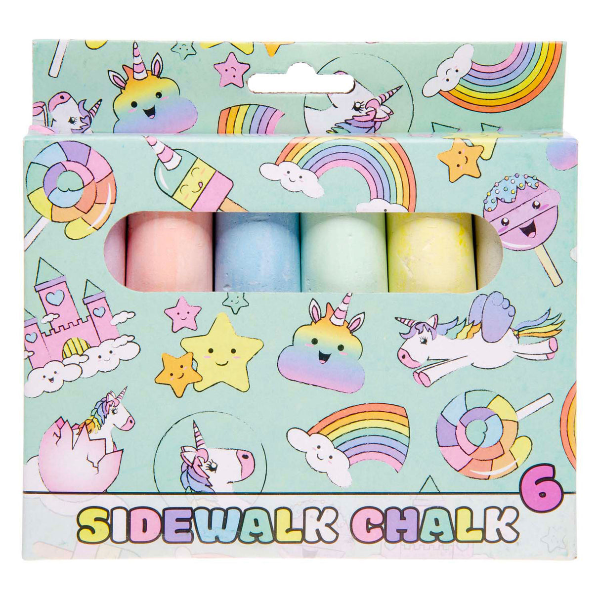 Licorne de craie de trottoir Duckiez, 6 pcs.