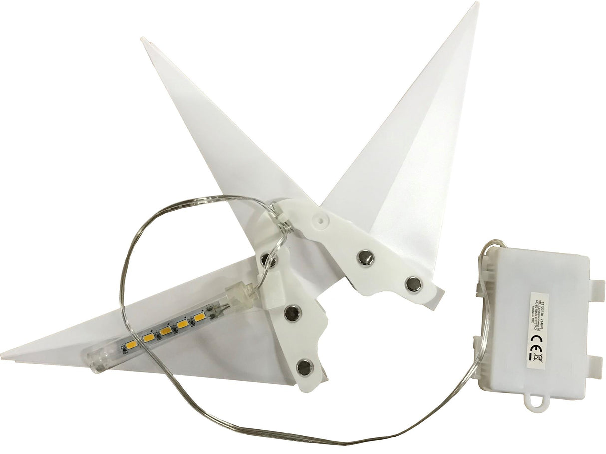 Svenska living ster kunststof 35cm wit 4xwarmled timer