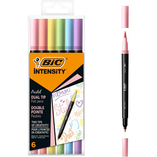 Ty viltstift bic intensi pk6 tweezijdig pk6