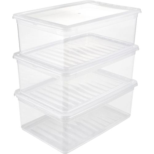 Opbergbak keeeper 30020 3 x 11 l transparant