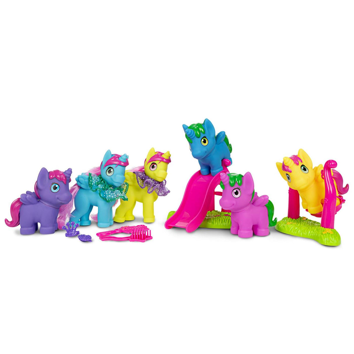 Dream horse unicorns with playground, 12 pcs.