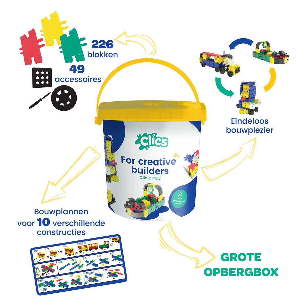 Clics Building Blocks Building Set 10in1