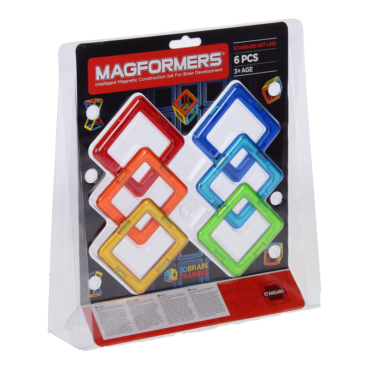 Set Magformers quadrati, 6 pz.