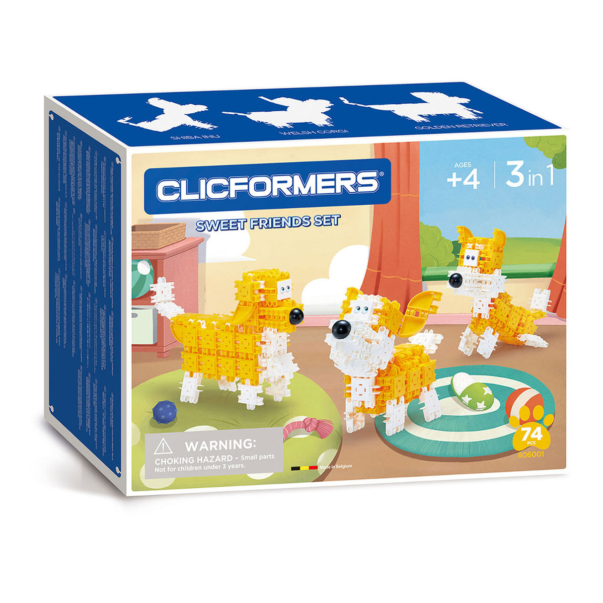 Clicformers Haustierset, 3-in-1, 74-teilig.