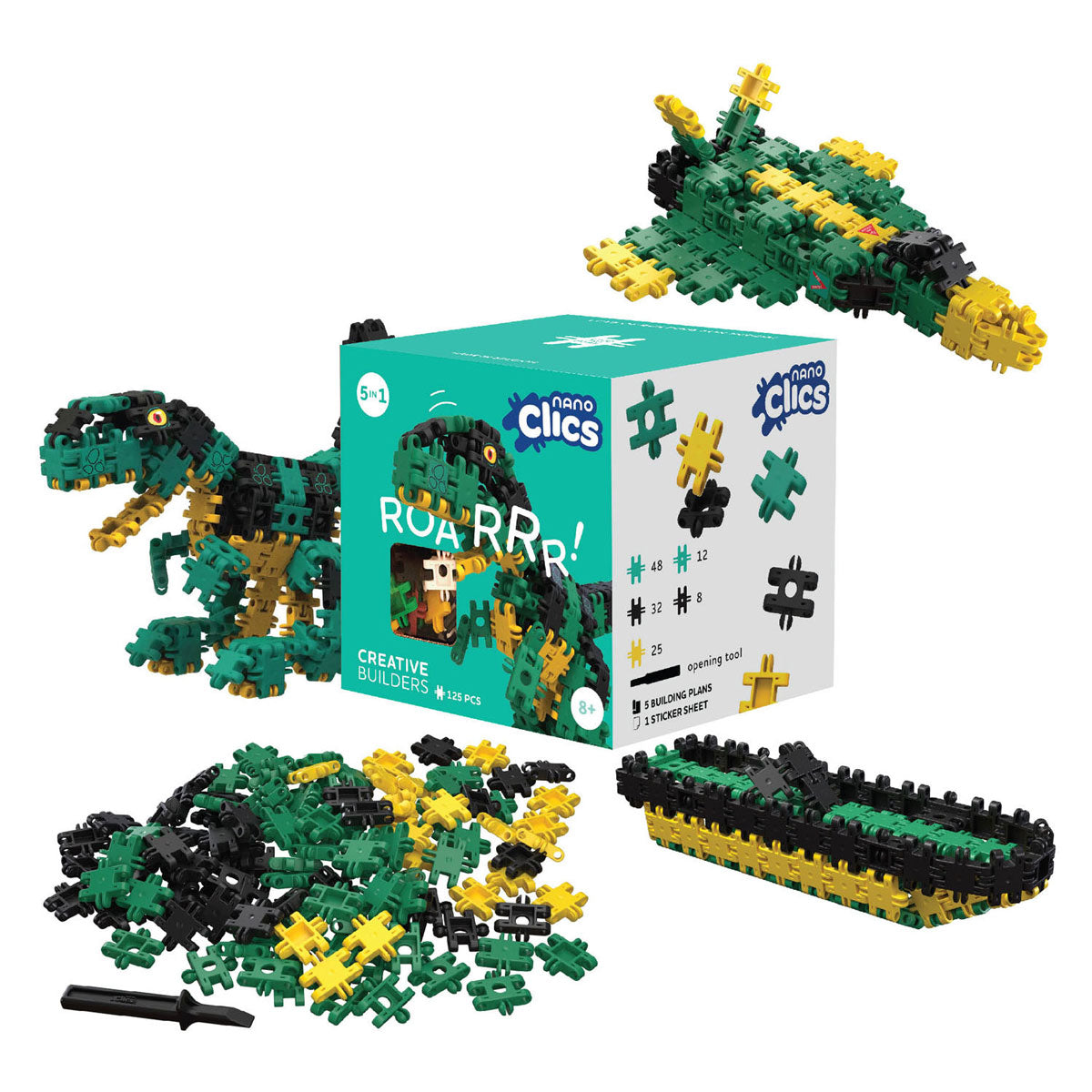 Clics nano - constructores creativos, 125 uds.