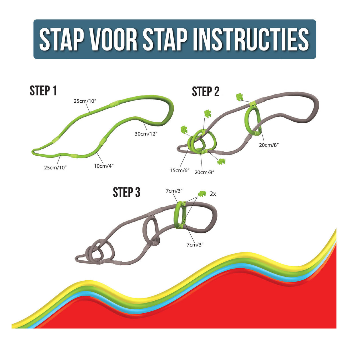 Pružné stavební tyče Clics twist-a-saurus rex, 64 ks.