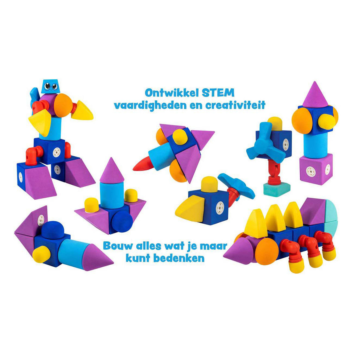 Blockaroo magnetische foam blokken, 60dlg.
