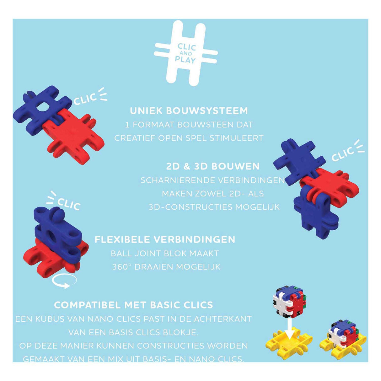 Clics nano - creative builders bouwset - 2000dlg.