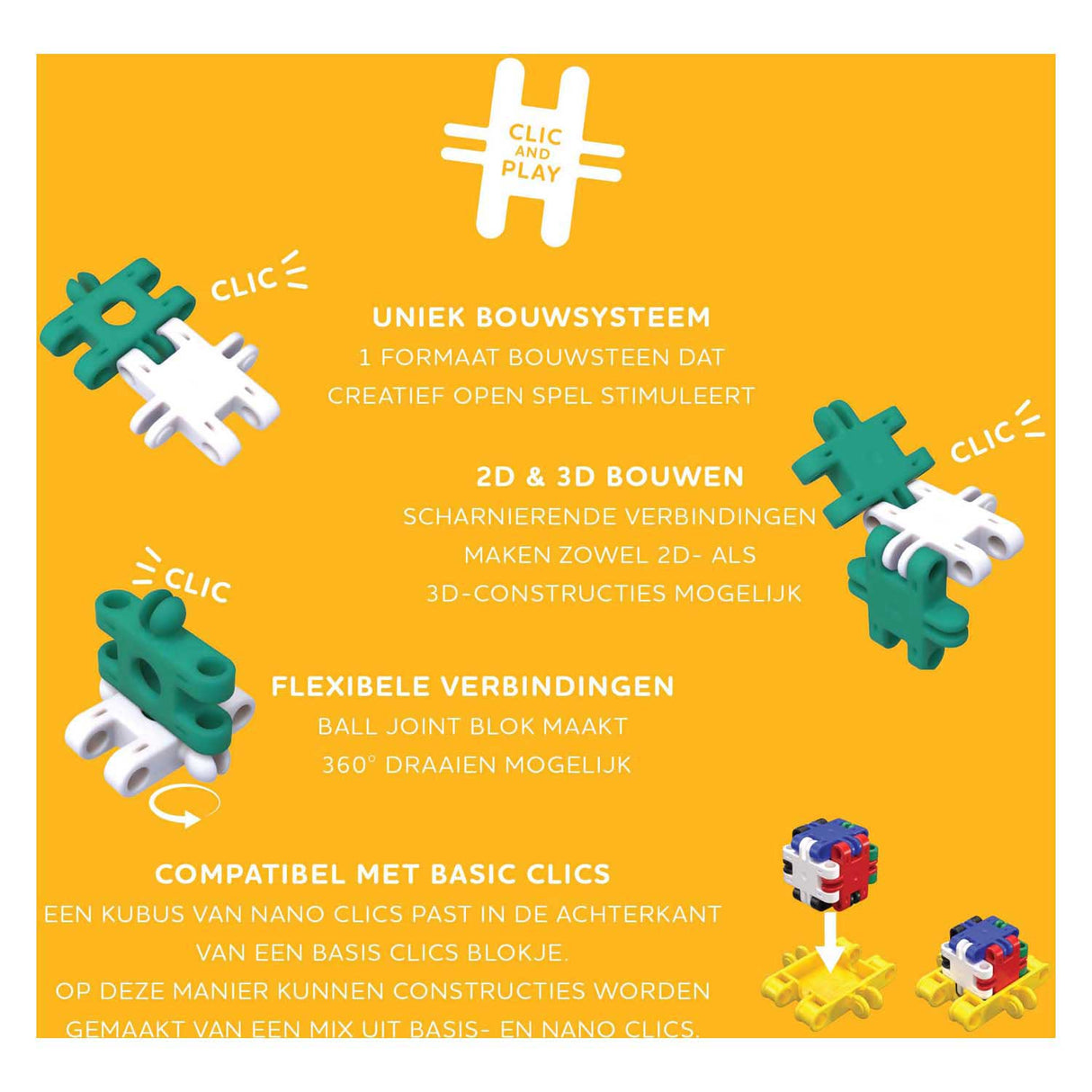 Clics nano - creative builders bouwset - 1000dlg.