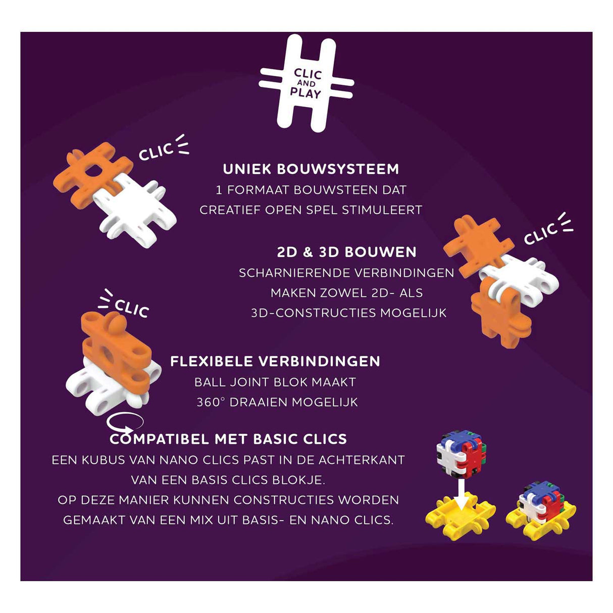 Clics nano - space builders construction set - 250 pieces.